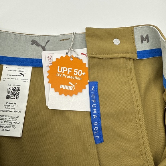Puma Golf Pants Men 30x32 Performance Fit Khaki Stretch Waist Straight Leg NWT - Picture 9 of 13